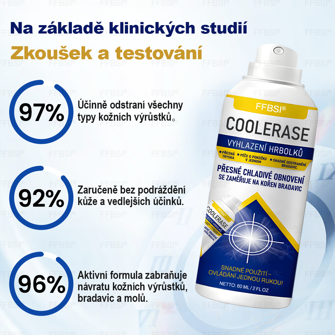 FFBSI® 💕 CoolErase Sprej pro regeneraci pokožky (Bradavice, Puchýře, Ekzém, Lupy, Kožní keratózy, Akné, Kožní výrůstky, Jizvy, Mateřská znaménka)