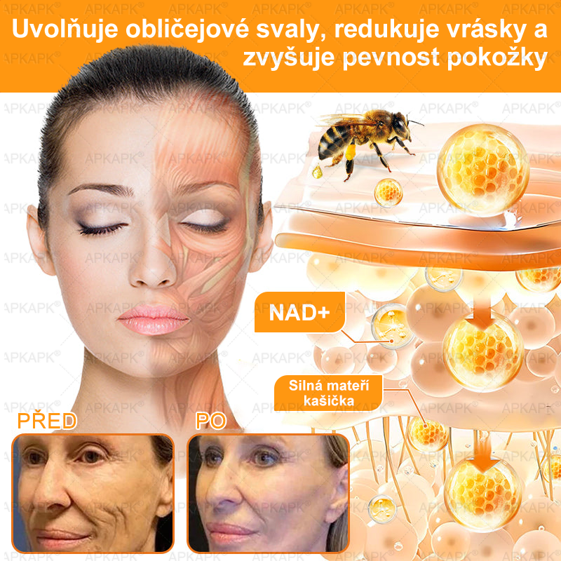 ✅𝖠𝖯𝖪𝖠𝖯𝖪® Krém s včelím jedem na obnovu pokožky 🐝 pomáhá při řešení kožních problémů, jako jsou: vrásky, jizvy, pigmentové skvrny, strie, akné, lupénka, ekzém, kožní léze, podráždění, záněty a další kožní potíže.