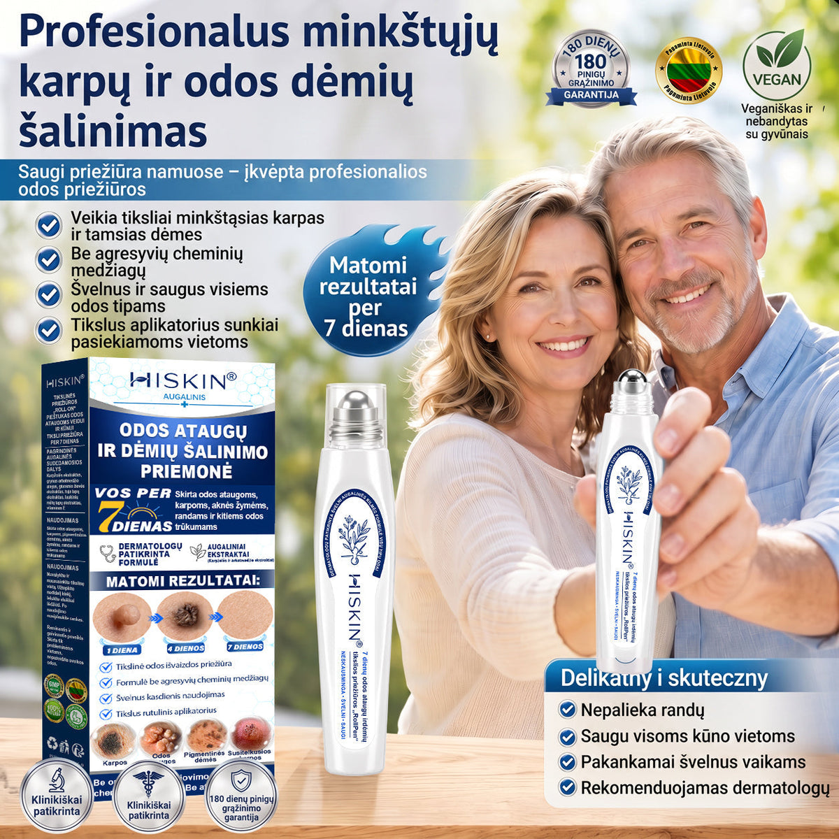 ✅✨ OFICIALI HISKIN® PARDUOTUVĖ | 7 DIENŲ KARPŲ IR ODOS DĖMIŲ ŠALINIMO PRIEMONĖ – PAPRASTA NAUDOTI 🚀