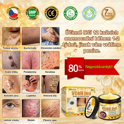 ✅𝖠𝖯𝖪𝖠𝖯𝖪® Krém s včelím jedem na obnovu pokožky 🐝 pomáhá při řešení kožních problémů, jako jsou: vrásky, jizvy, pigmentové skvrny, strie, akné, lupénka, ekzém, kožní léze, podráždění, záněty a další kožní potíže.