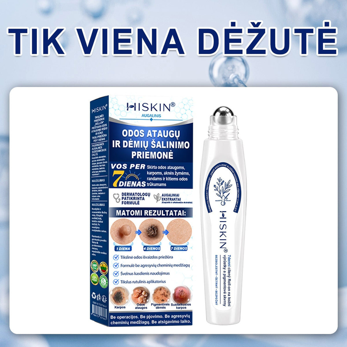 ✅✨ OFICIALI HISKIN® PARDUOTUVĖ | 7 DIENŲ KARPŲ IR ODOS DĖMIŲ ŠALINIMO PRIEMONĖ – PAPRASTA NAUDOTI 🚀